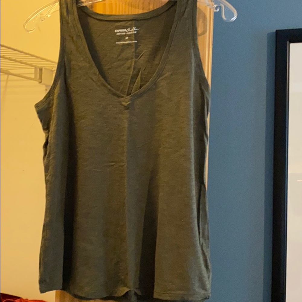 Olive Green Slub Tank
